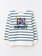 Crew Neck Striped Long Sleeve Boy T-shirt